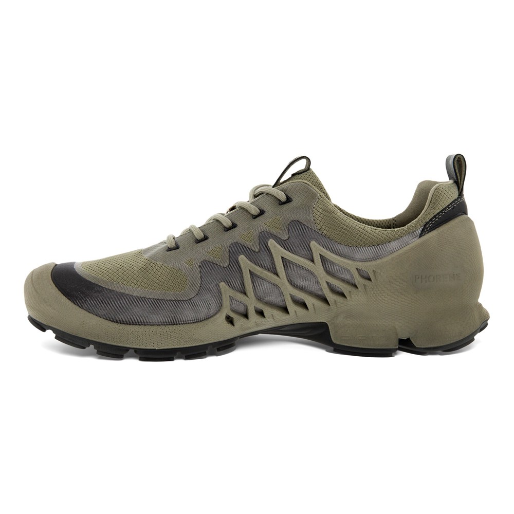 Mens Hiking Shoes - ECCO Biom Aex Low Two-Tone - Olive - 0631VLORP